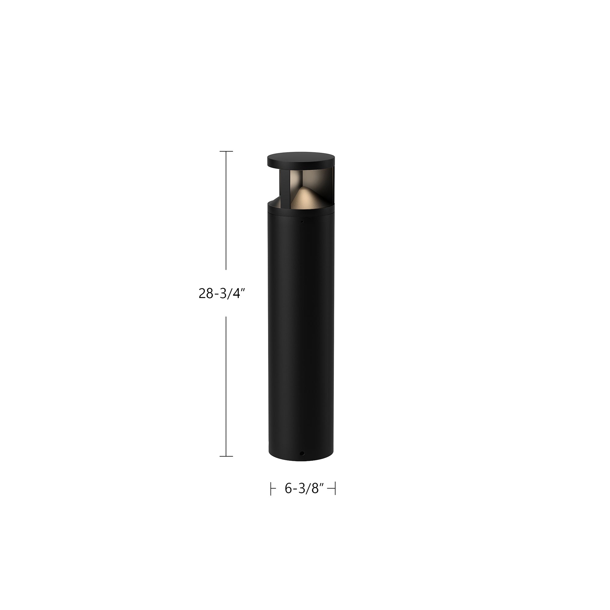 Glen 29-in Black LED Exterior Bollard