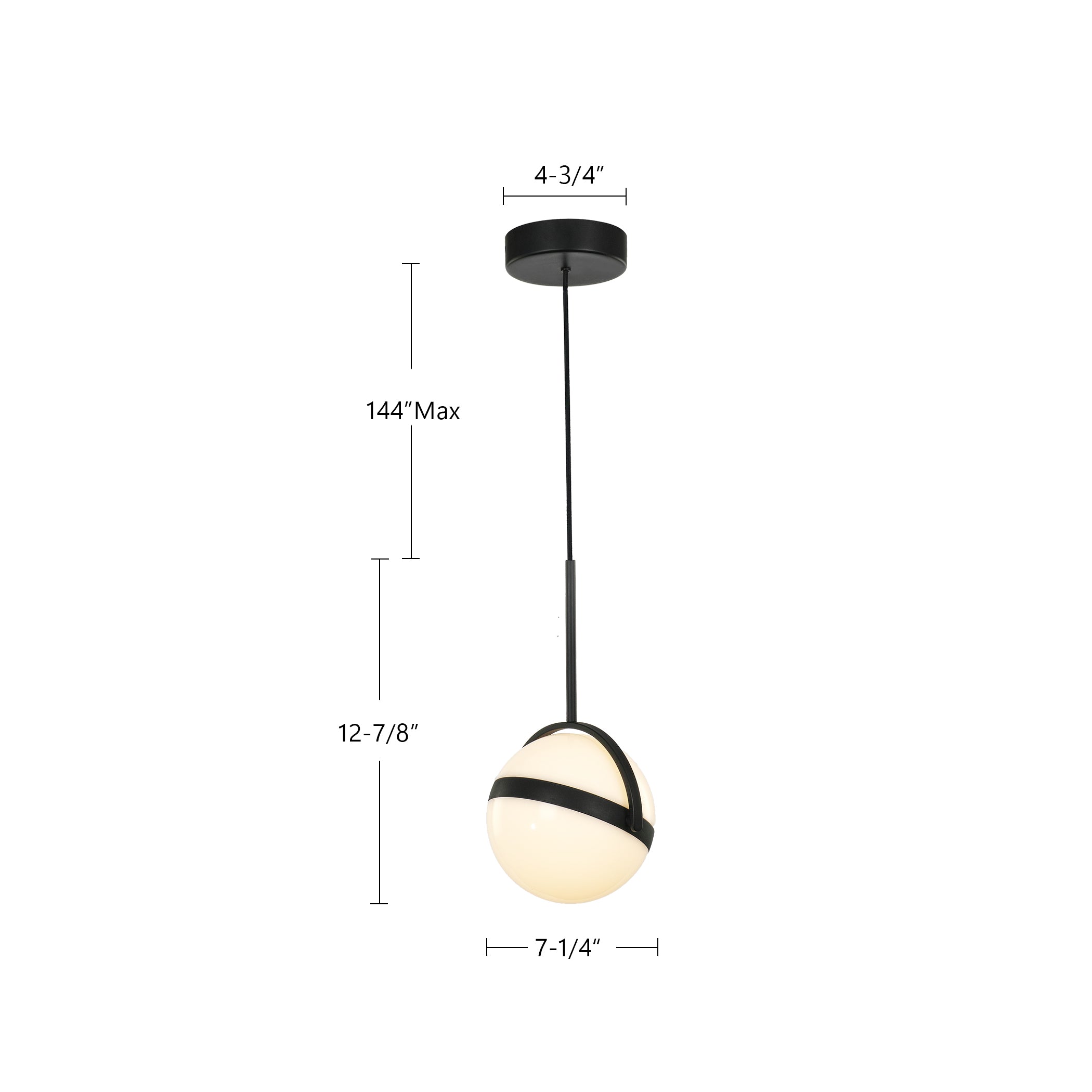 Globo 7-in Brushed Gold LED Pendant