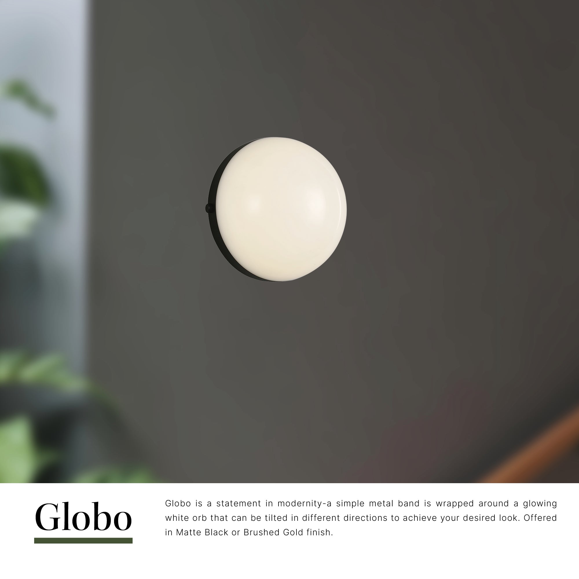 Globo 7-in Brushed Gold LED Wall/Vanity