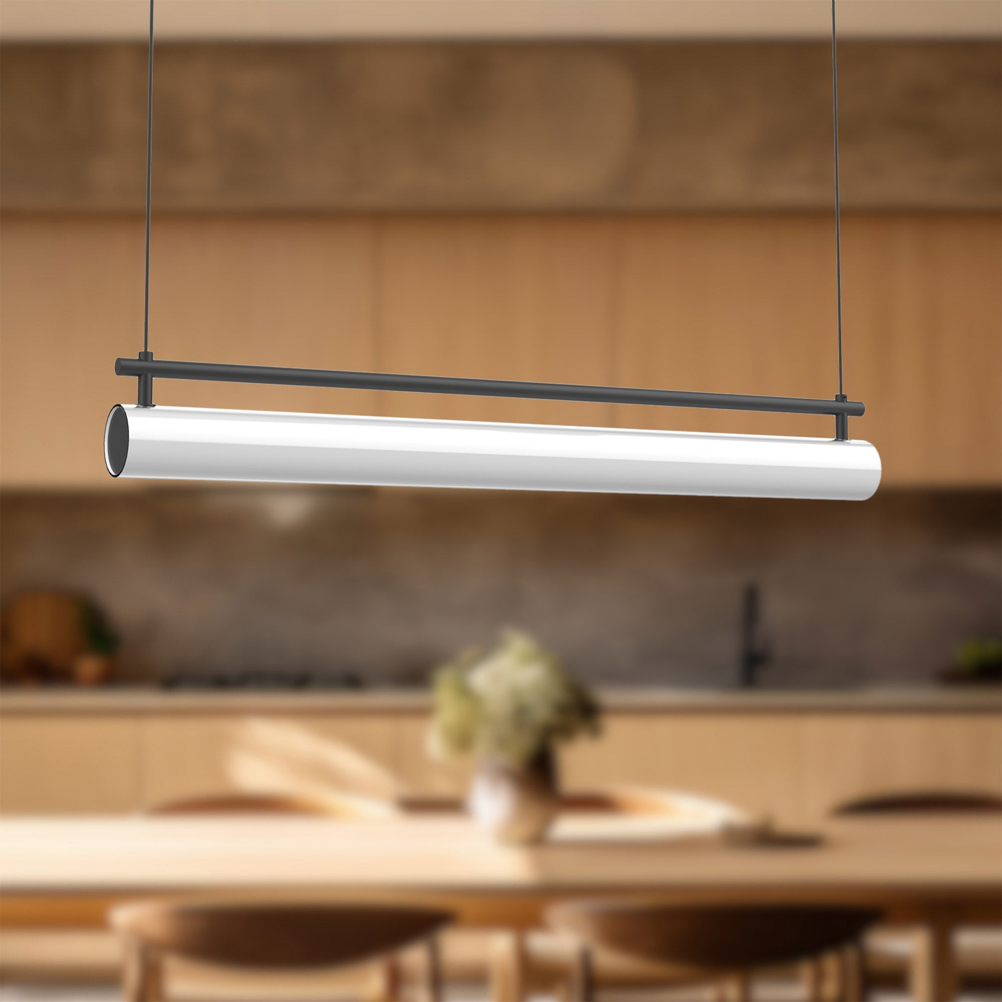 Gramercy 30-in Black LED Linear Pendant