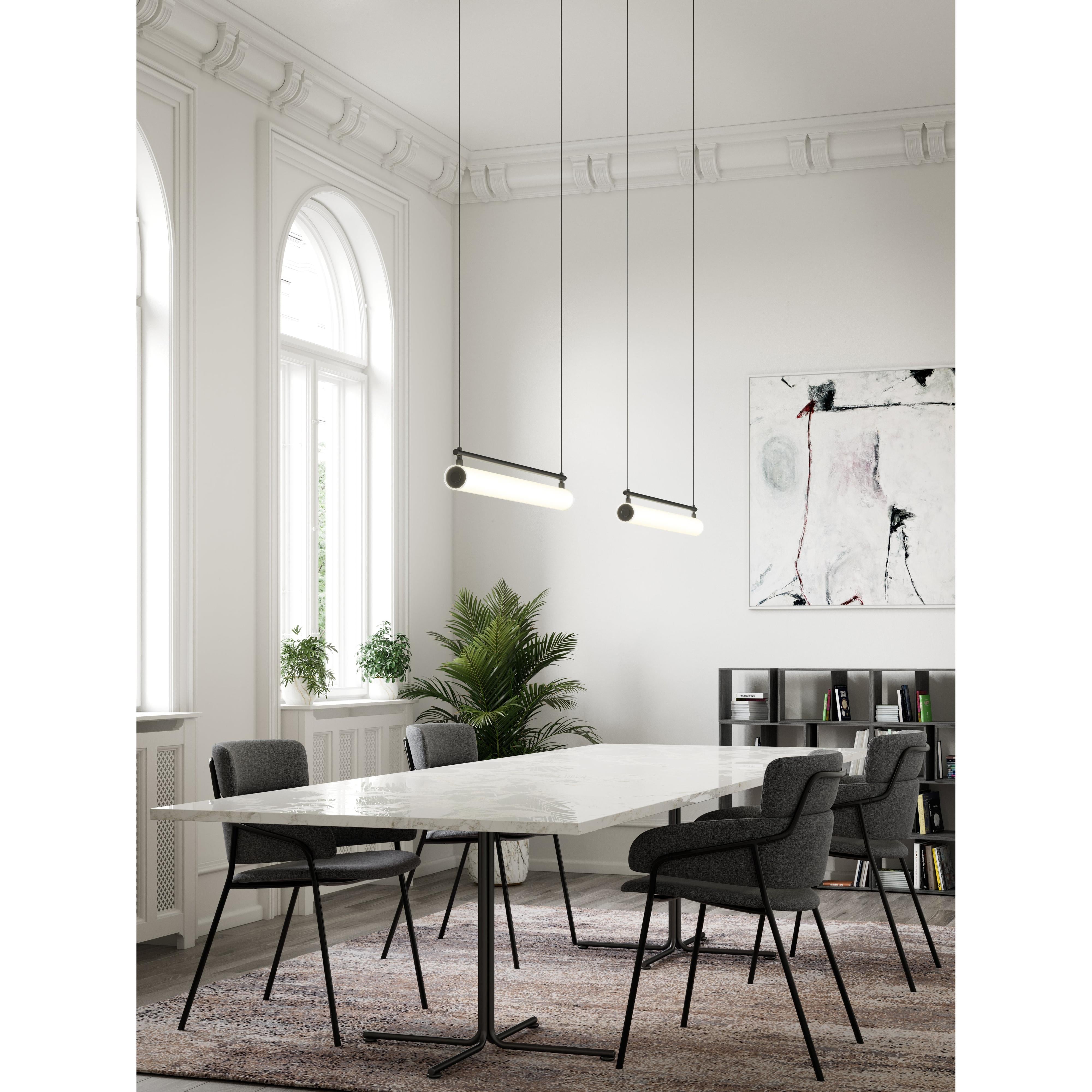 Gramercy 30-in Black LED Linear Pendant
