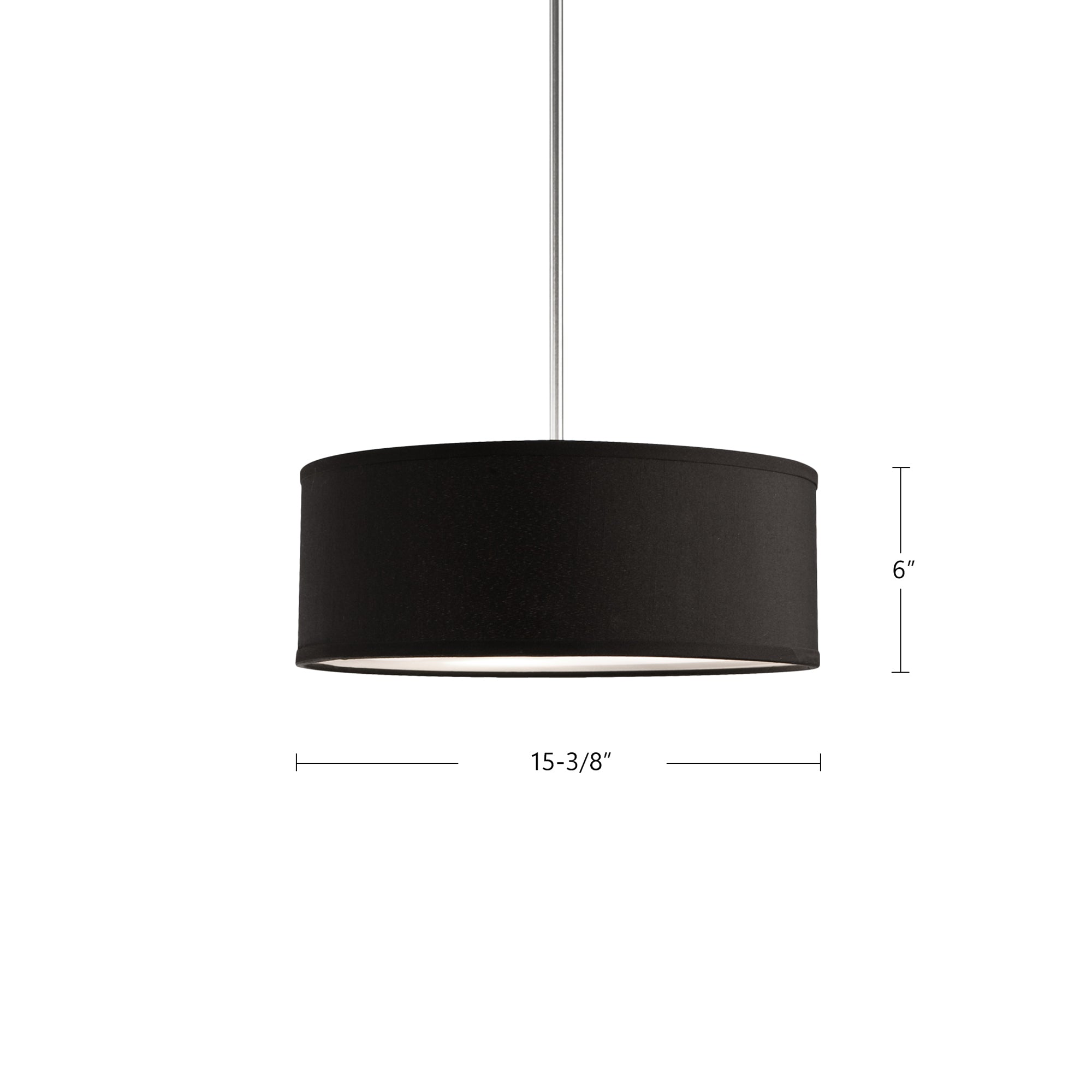 Gregory 15-in White 3 Lights Pendant