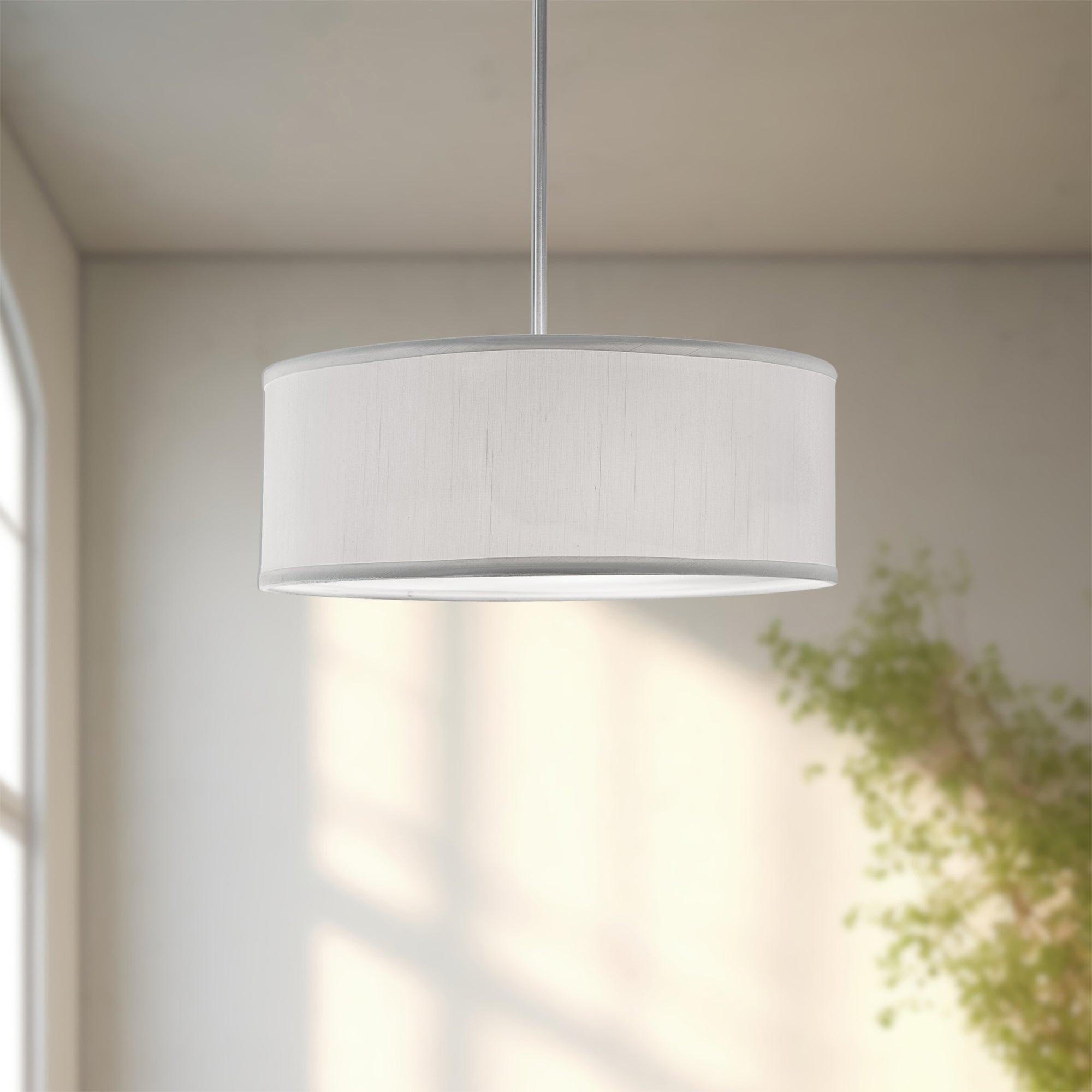Gregory 20-in White 3 Lights Pendant
