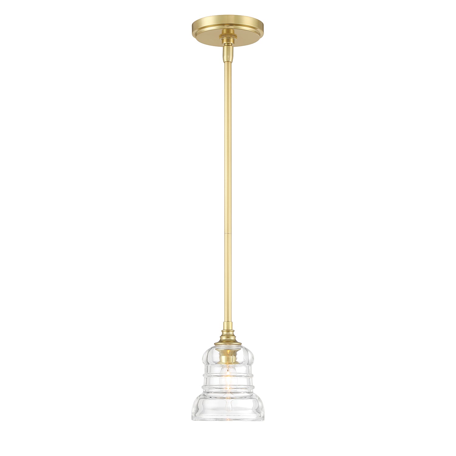 Crystorama Gregory GRG-1040-AG – 5 Inch – 1 Light – Pendant Light – Aged Brass – Damp Rated