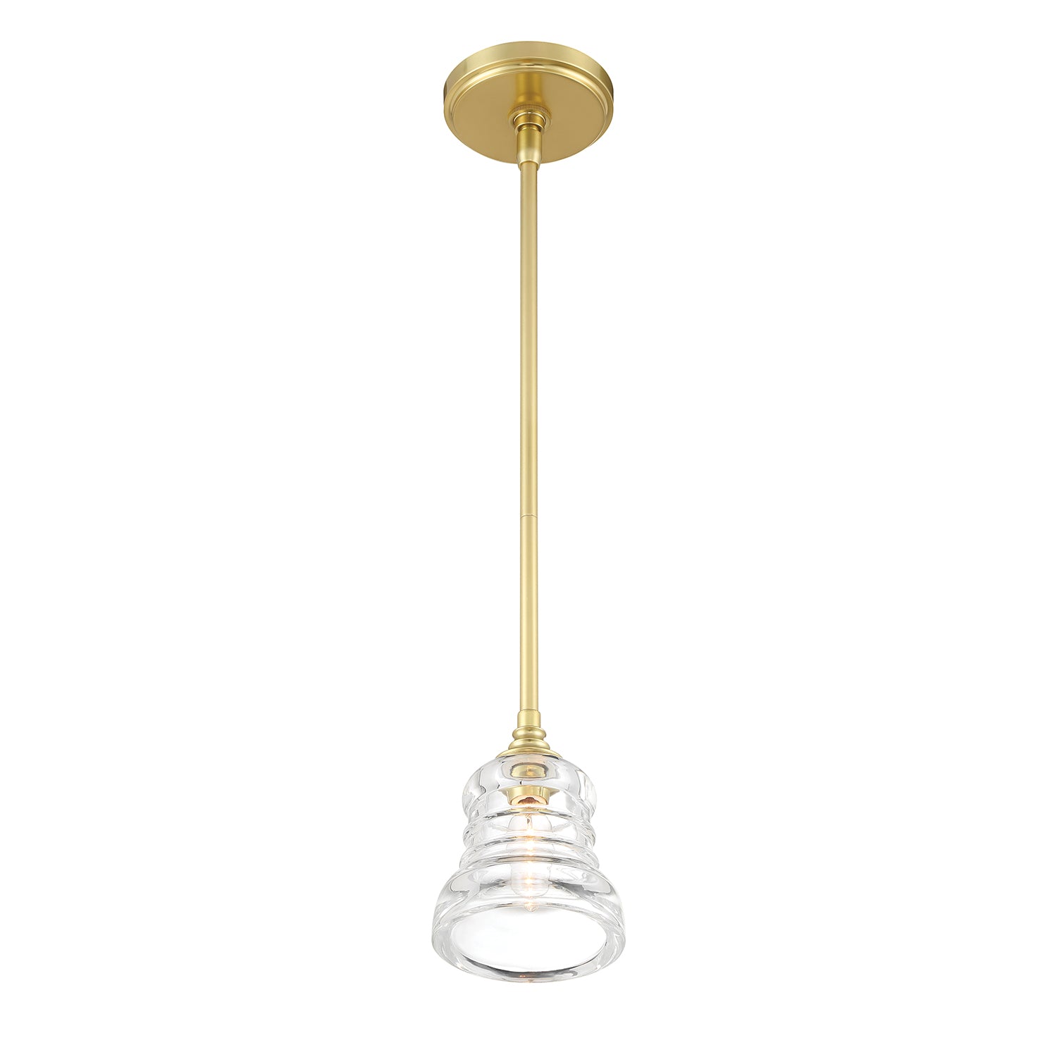 Crystorama Gregory GRG-1040-AG – 5 Inch – 1 Light – Pendant Light – Aged Brass – Damp Rated