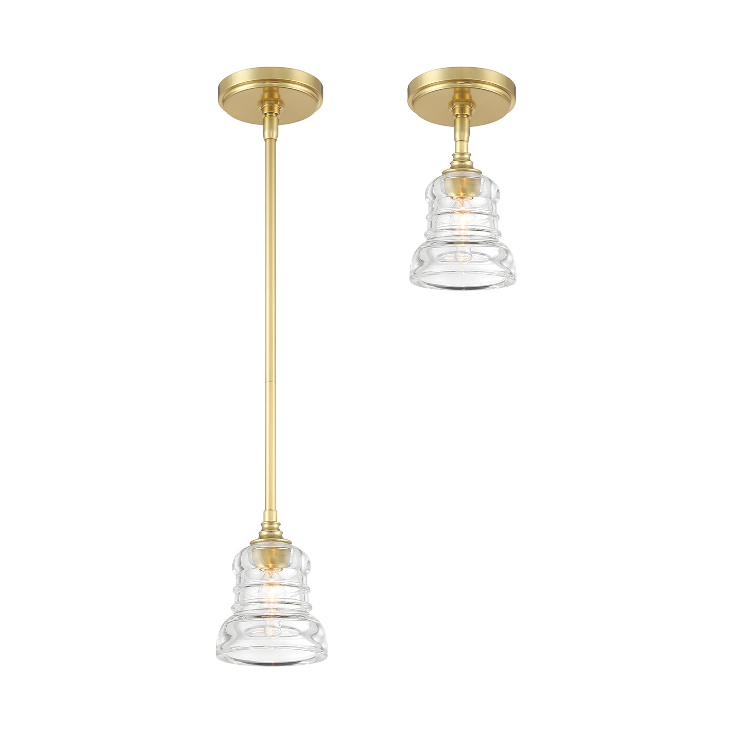 Crystorama Gregory GRG-1040-AG – 5 Inch – 1 Light – Pendant Light – Aged Brass – Damp Rated