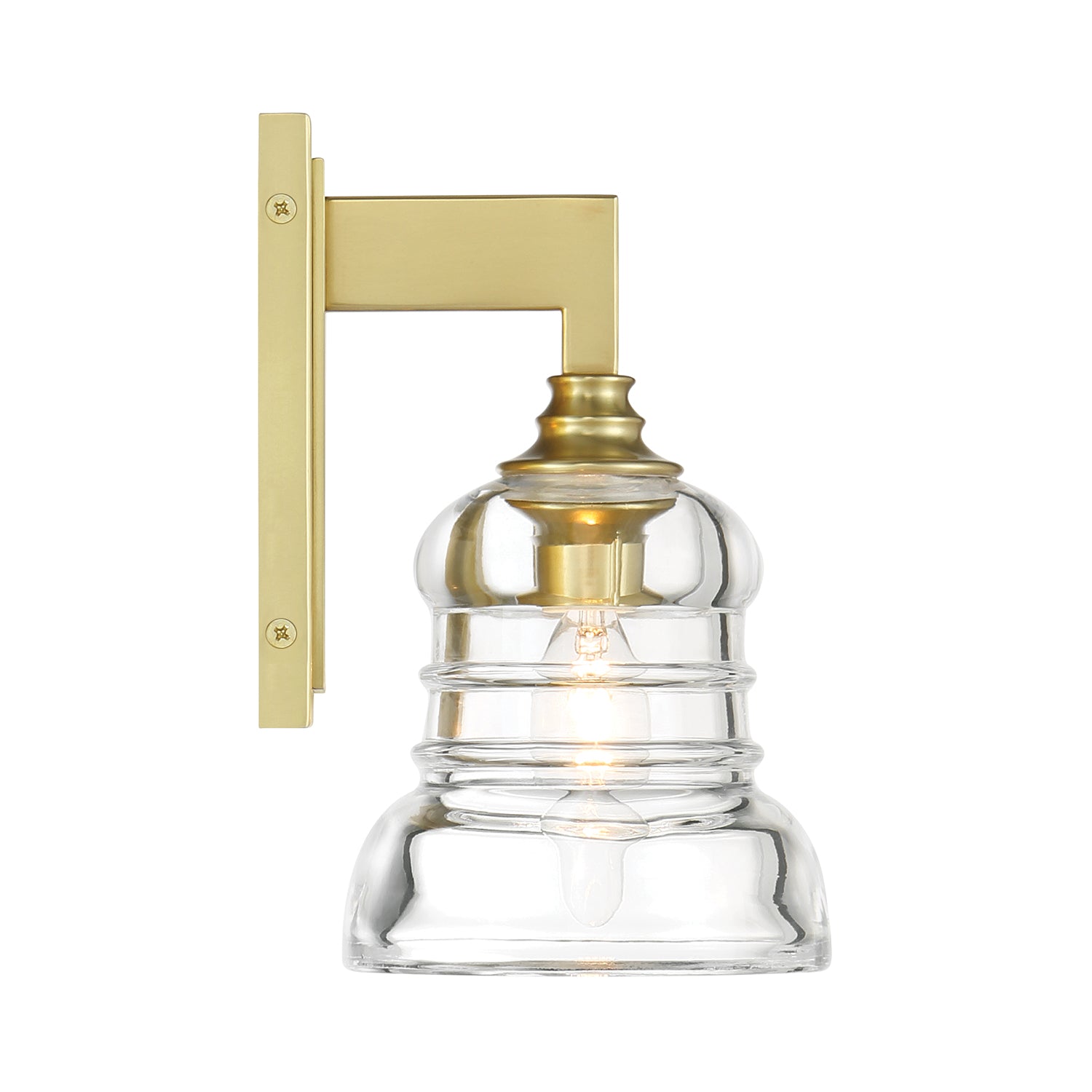 Crystorama Gregory GRG-1041-AG – 5 Inch – 1 Light – Sconce – Aged Brass – Damp Rated