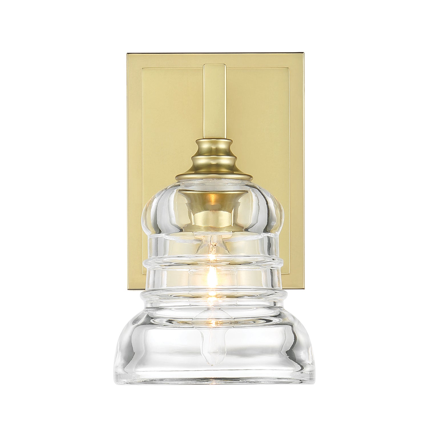 Crystorama Gregory GRG-1041-AG – 5 Inch – 1 Light – Sconce – Aged Brass – Damp Rated