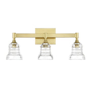 Crystorama Gregory GRG-1043-AG – 23.75 Inch – 3 Light – Bath Vanity Light – Aged Brass – Damp Rated