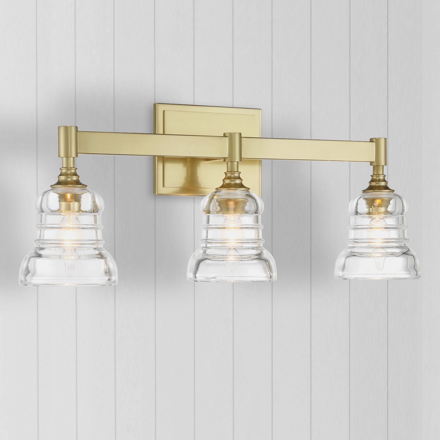 Crystorama Gregory GRG-1043-AG – 23.75 Inch – 3 Light – Bath Vanity Light – Aged Brass – Damp Rated