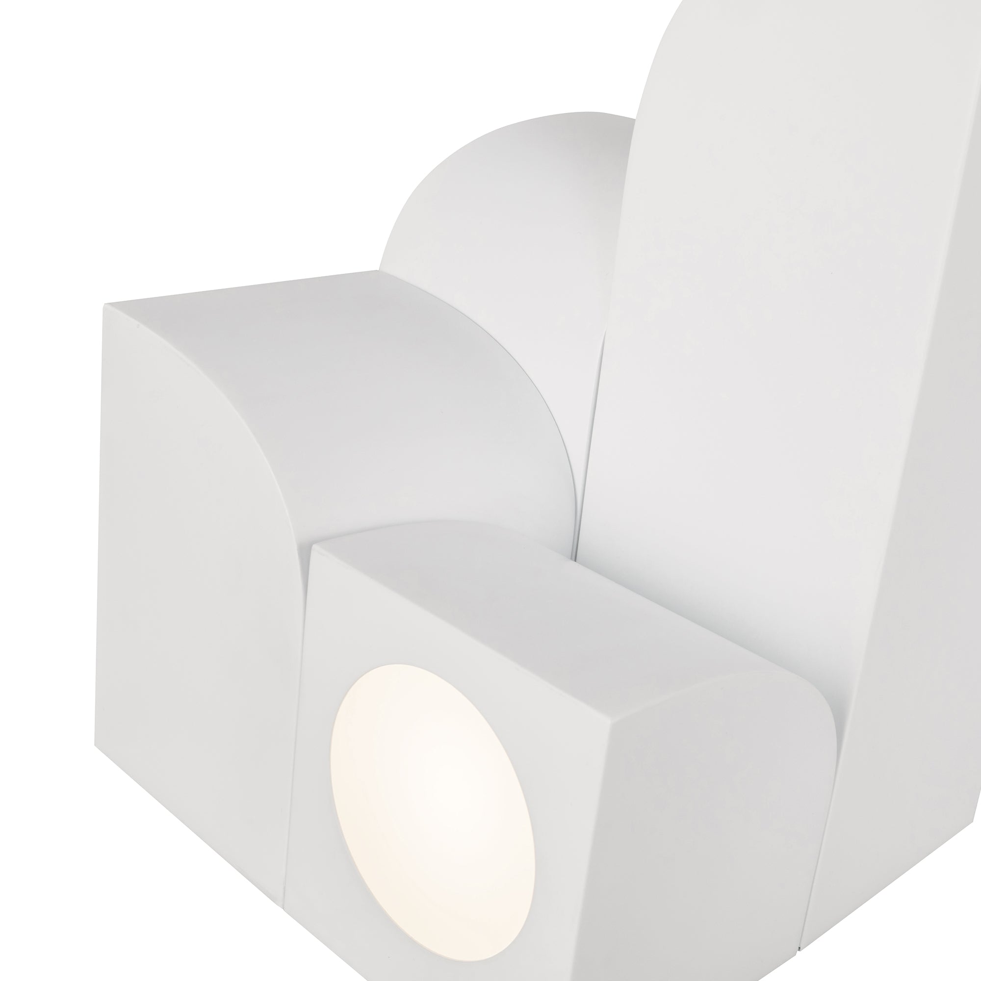 Gypsum 9-in White LED Table Lamp