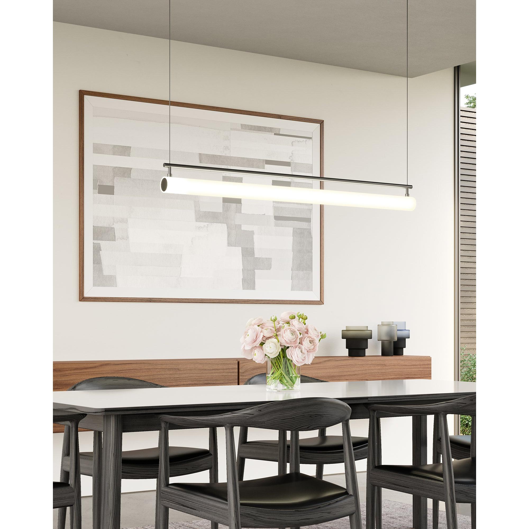 Gramercy 48-in Black LED Linear Pendant