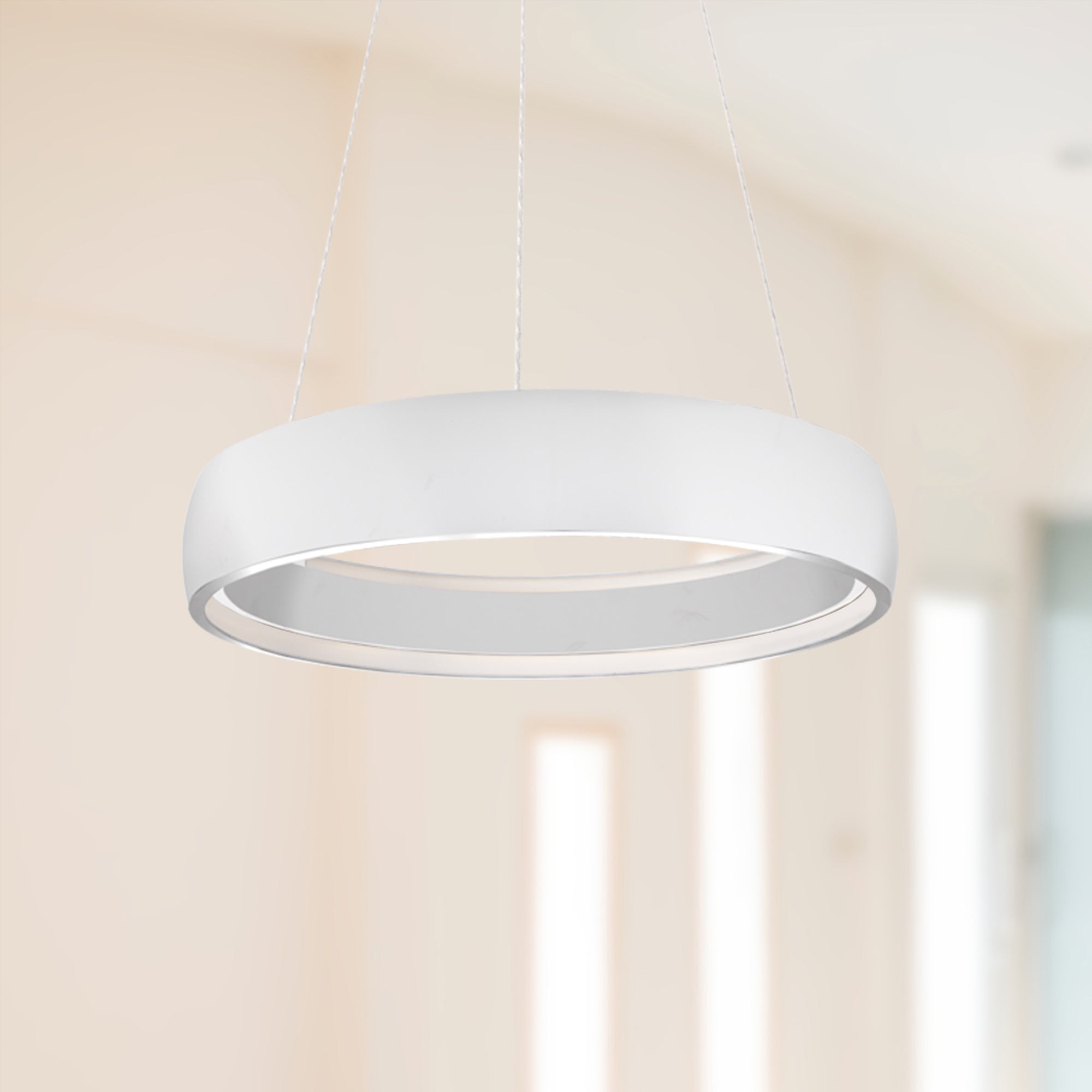Halo 23-in White LED Pendant