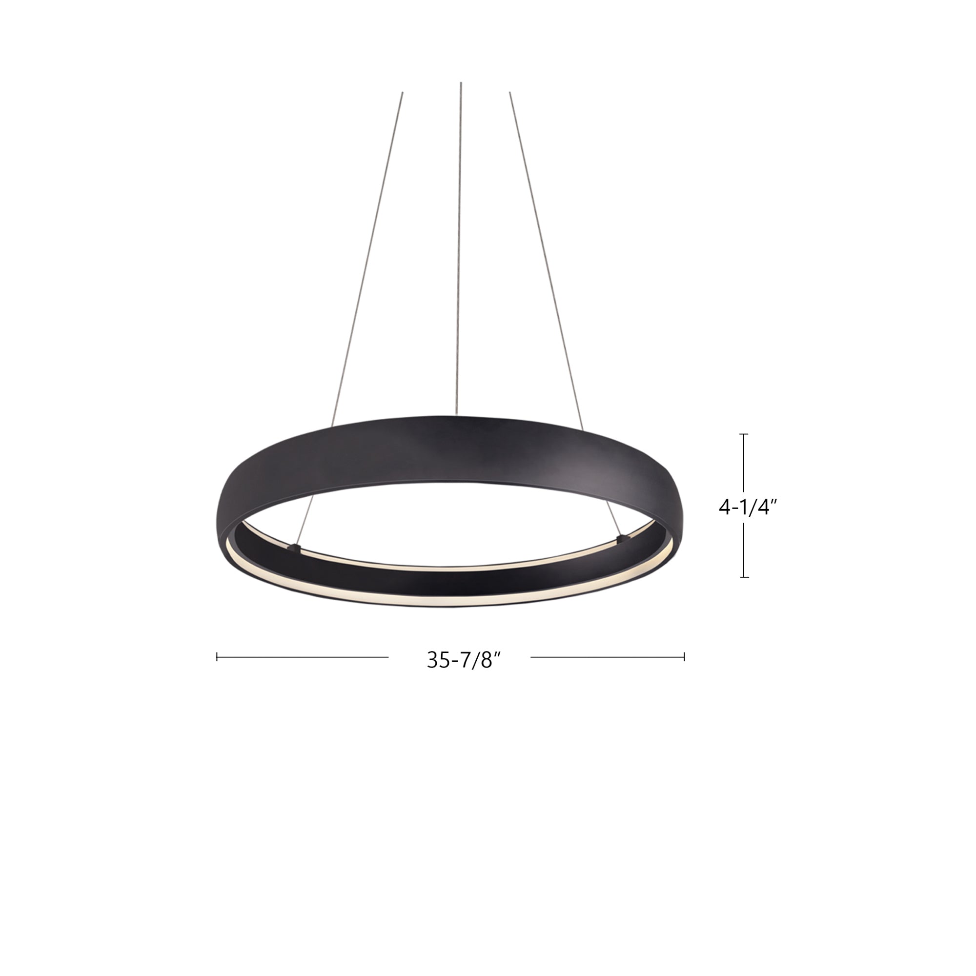 Halo 35-in Black LED Pendant