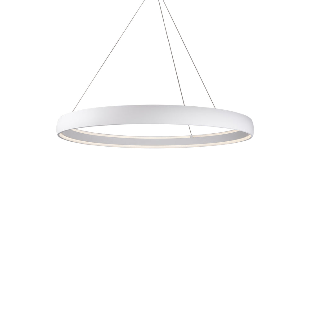 Kuzco PD22753-WH Halo 53-in White LED Pendant, UL Damp Rated, White