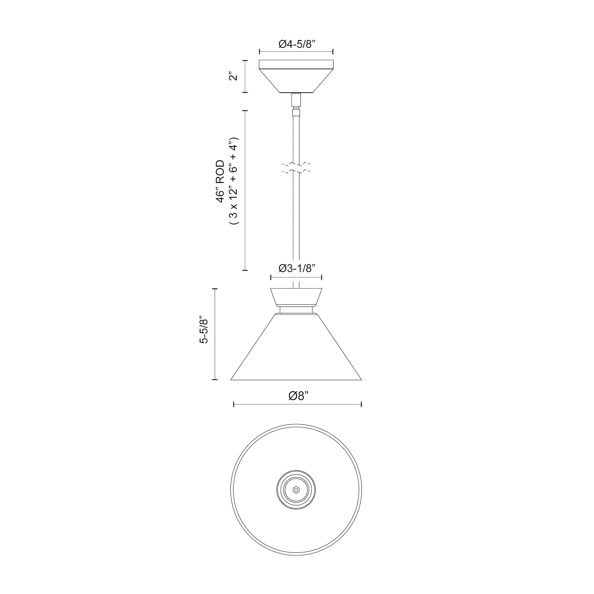 Halston 8-in Brushed Gold/Glossy Opal Glass 1 Light Pendant