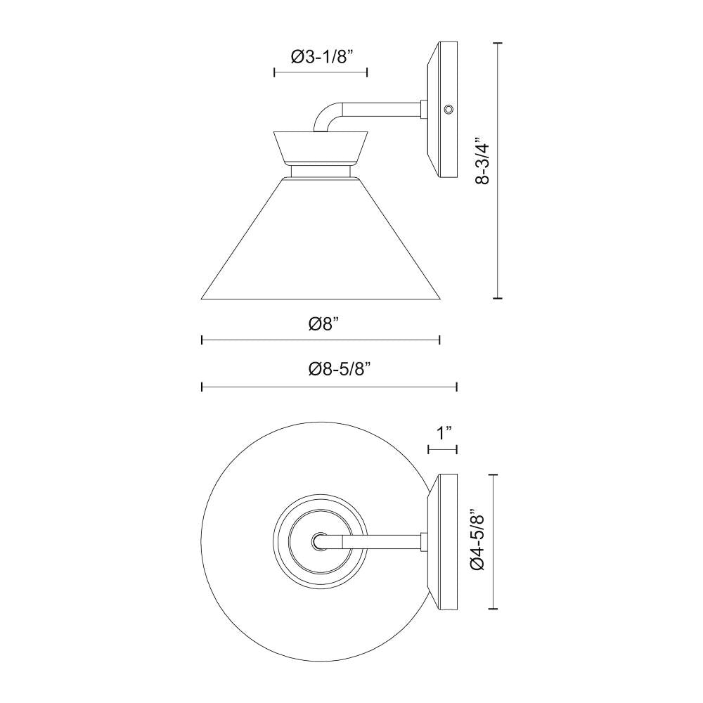 Alora Lighting HALSTON WV470108MBGO Bathroom Fixture - Gold