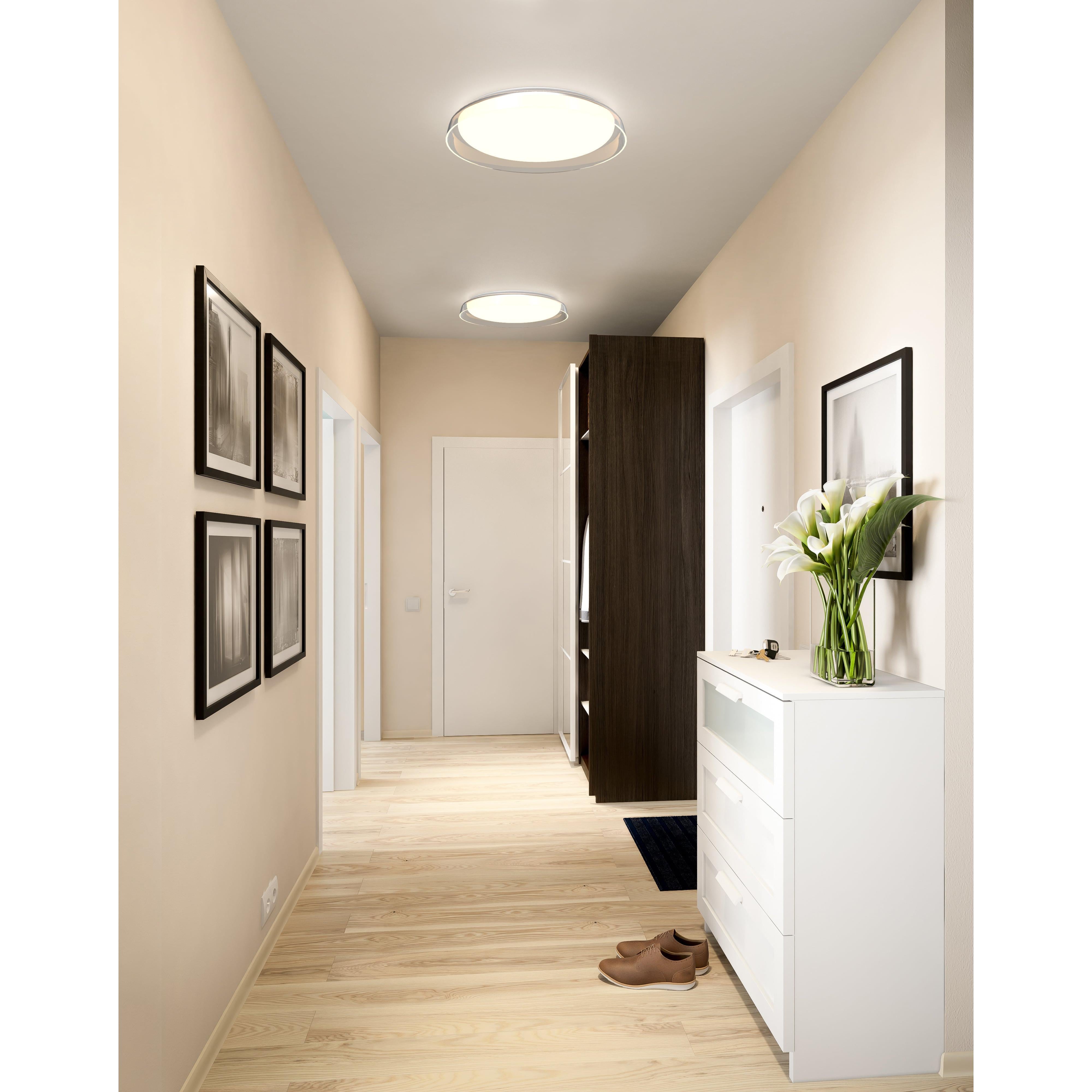 Hampton 17-in Clear LED Flush Mount
