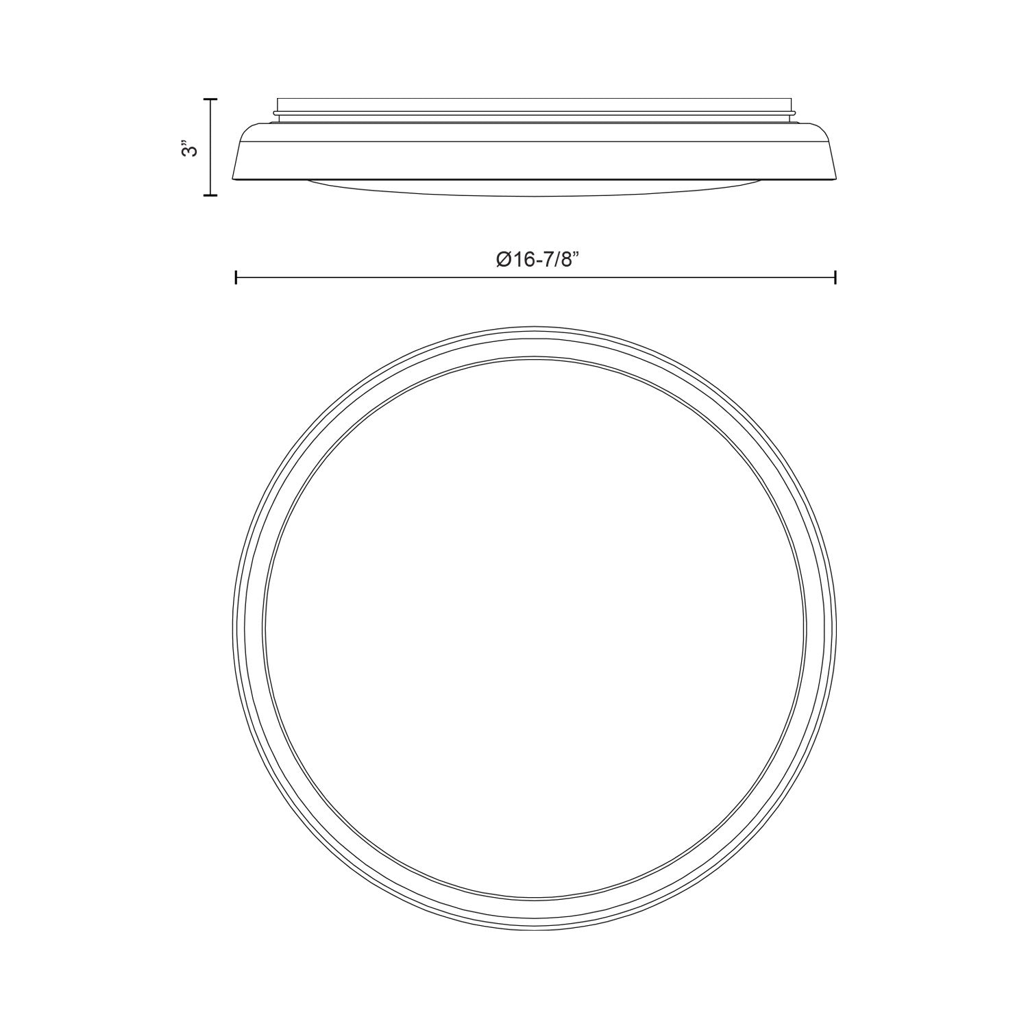 Hampton 17-in Clear LED Flush Mount