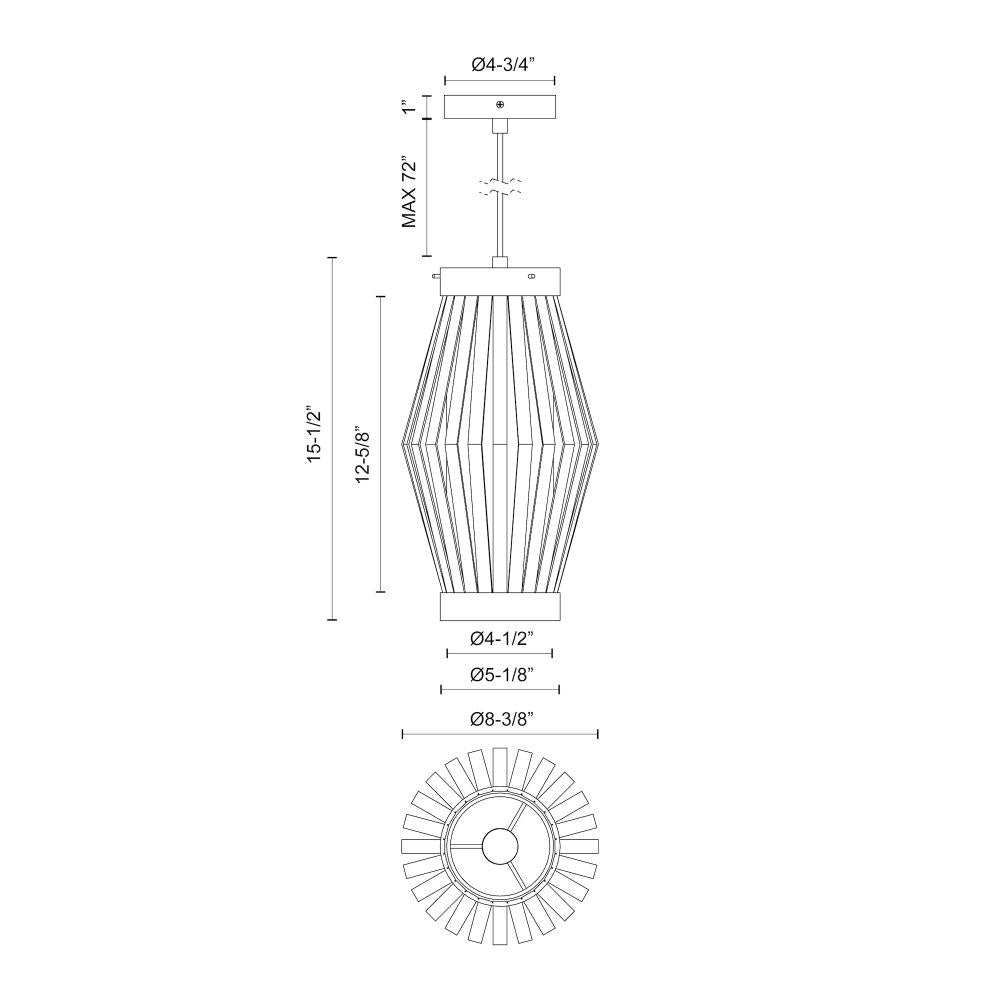 Alora Lighting HANA PD434509AGOP Pendant - Aged Gold