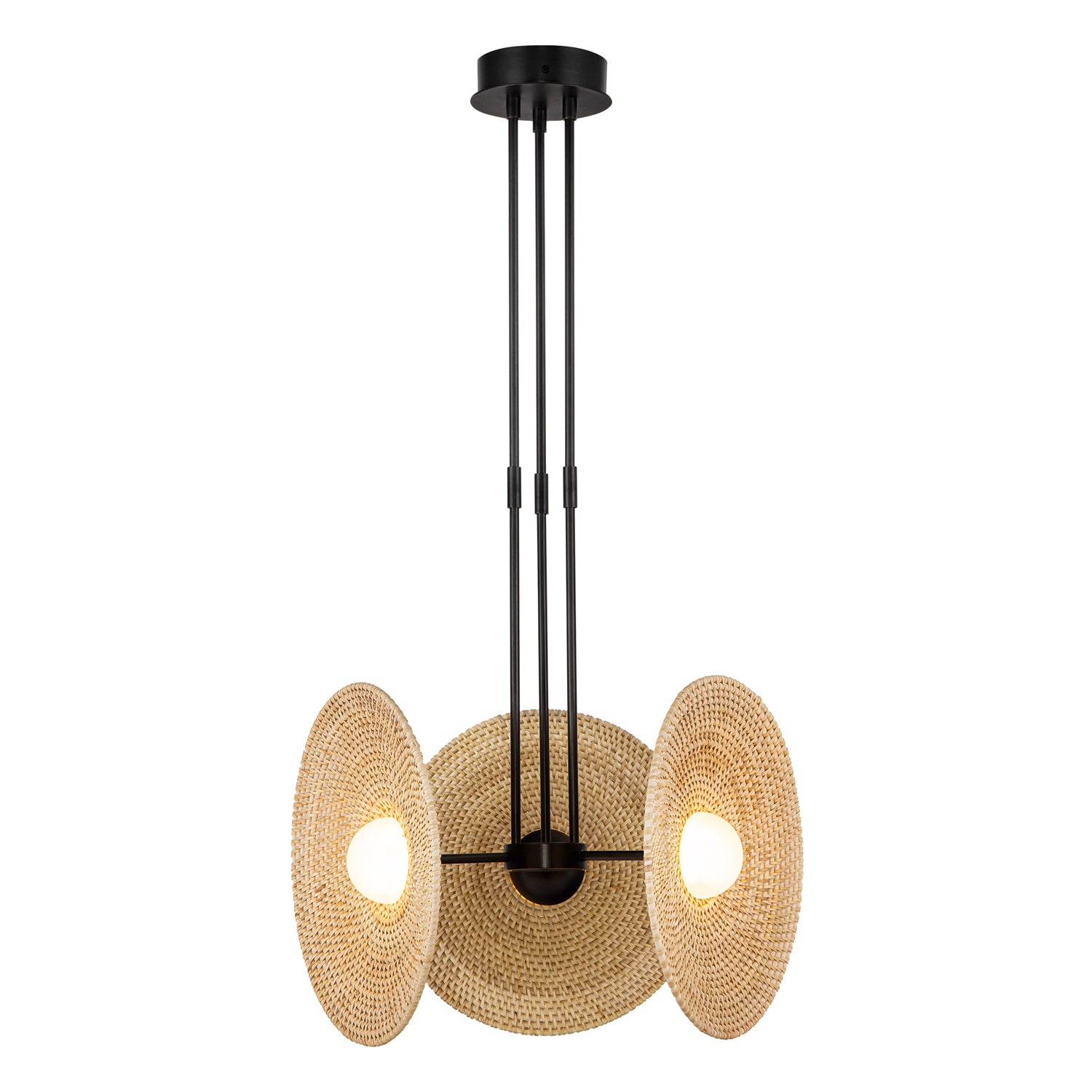 Harbour 18-in Urban Bronze/Woven LED Pendant