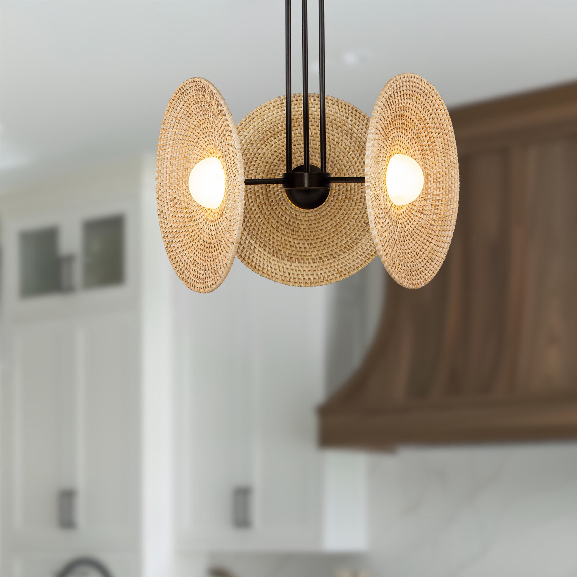 Harbour 18-in Urban Bronze/Woven LED Pendant
