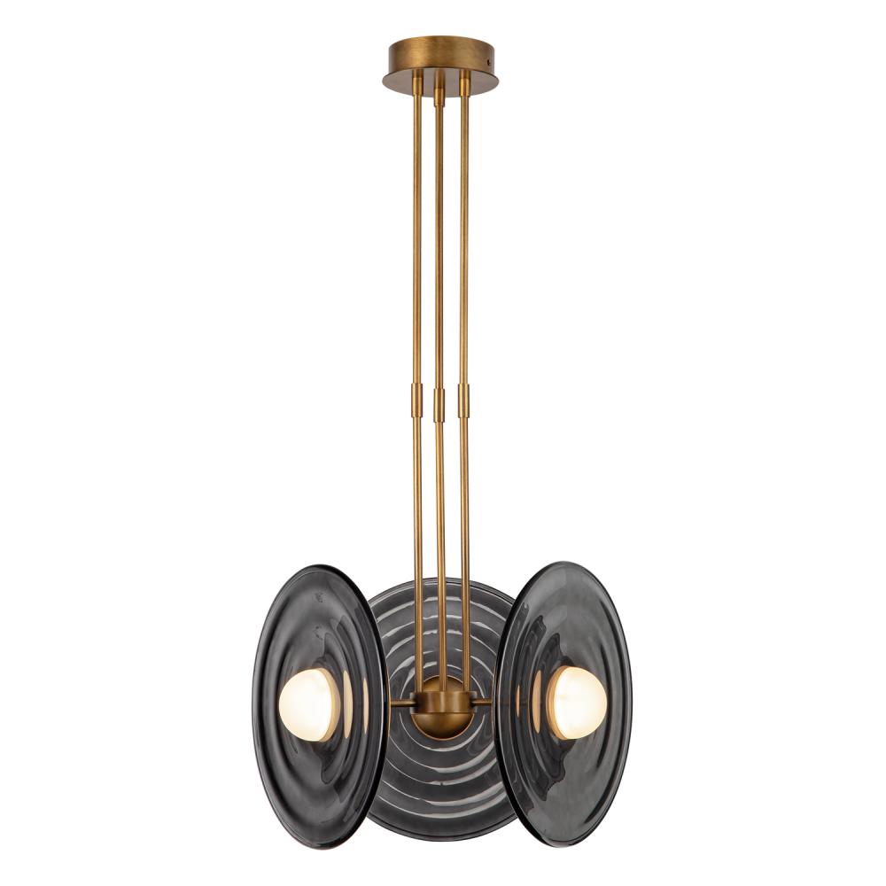 Alora Lighting HARBOUR PD350318VBSM Pendant - Vintage Brass