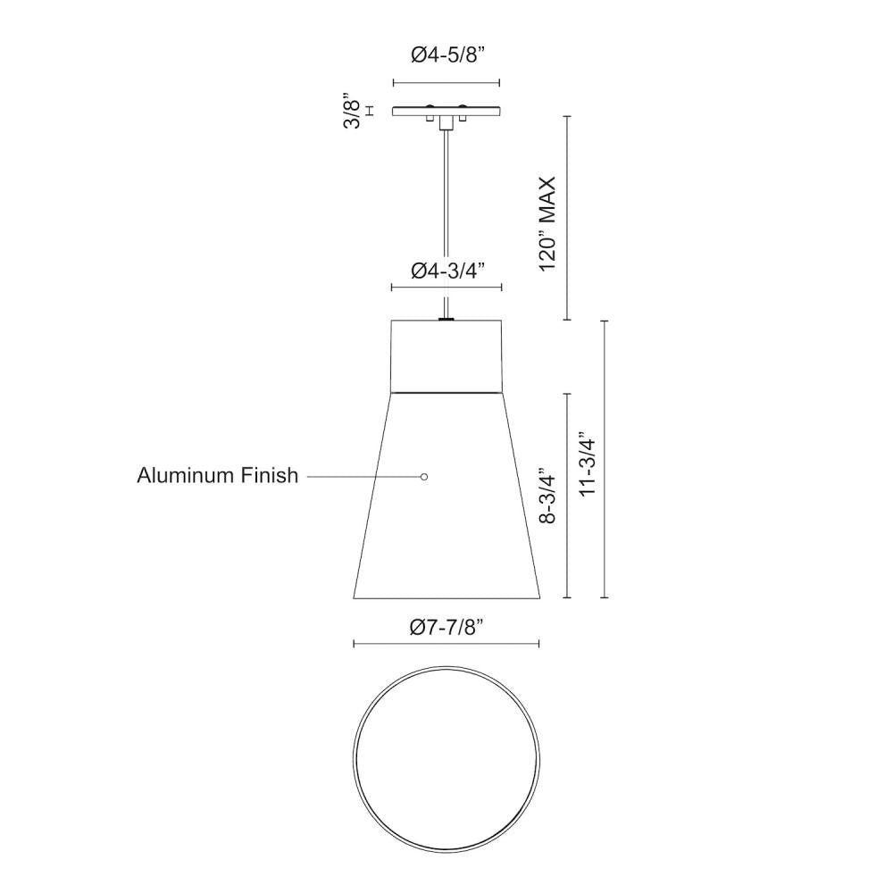 Kuzco Lighting Inc. HARLOWE EP26608-GH Pendant Transitional - Graphite