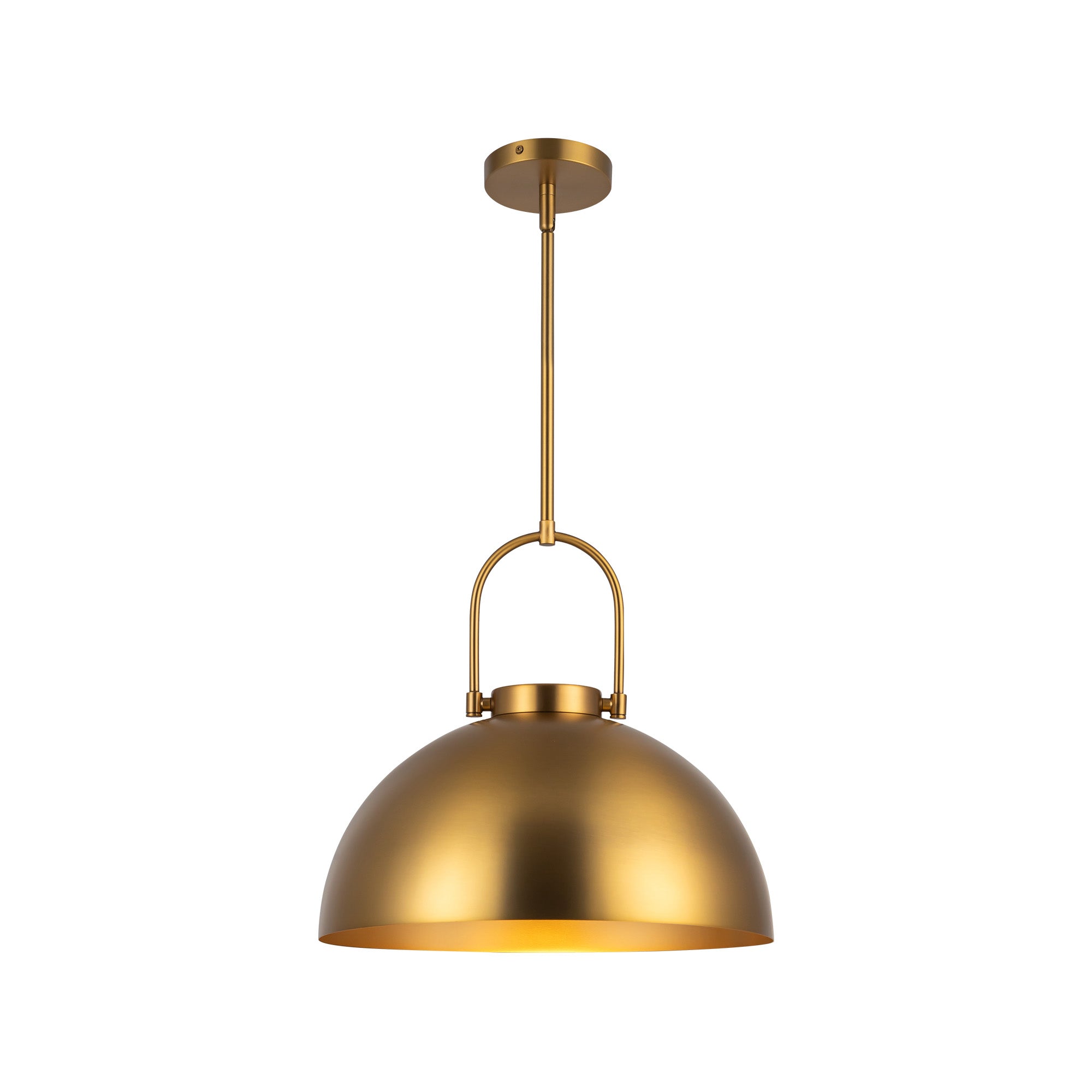 Harper 16-in Aged Gold 1 Light Pendant