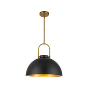 Harper 16-in Matte Black 1 Light Pendant