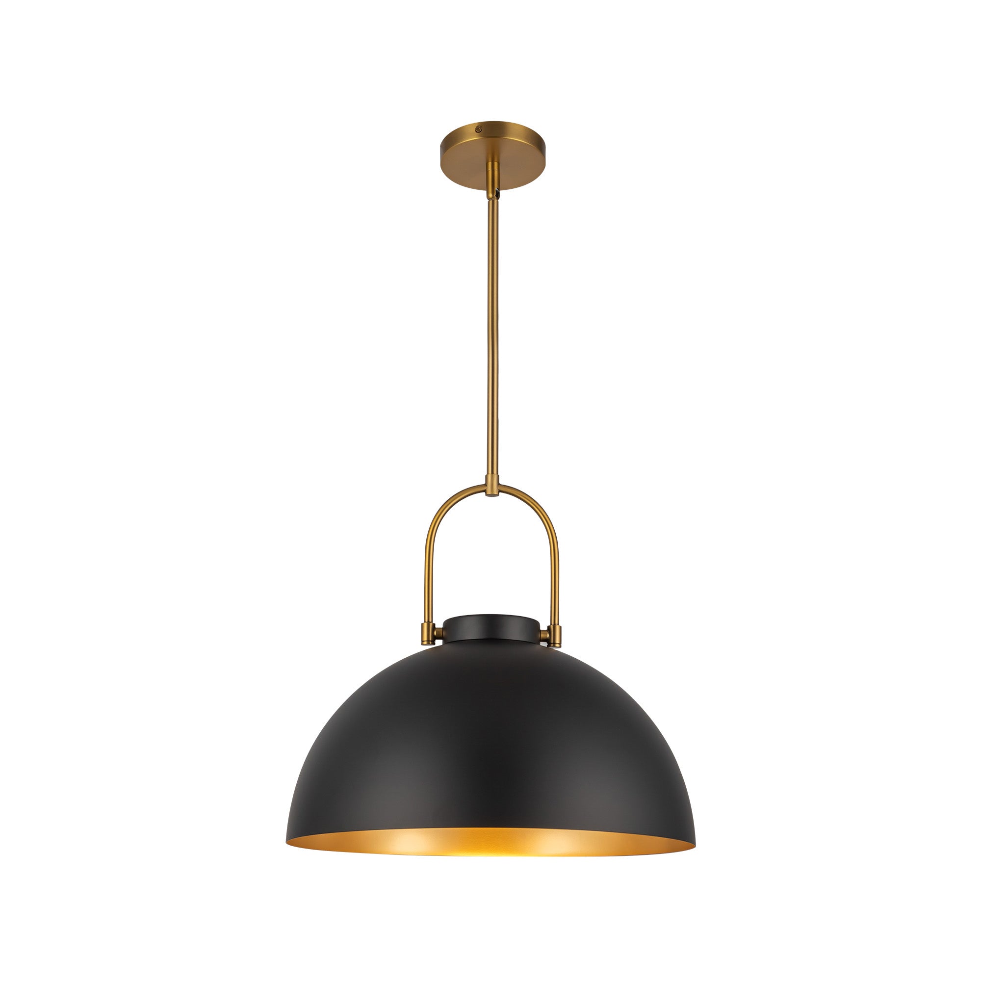 Harper 16-in Matte Black 1 Light Pendant