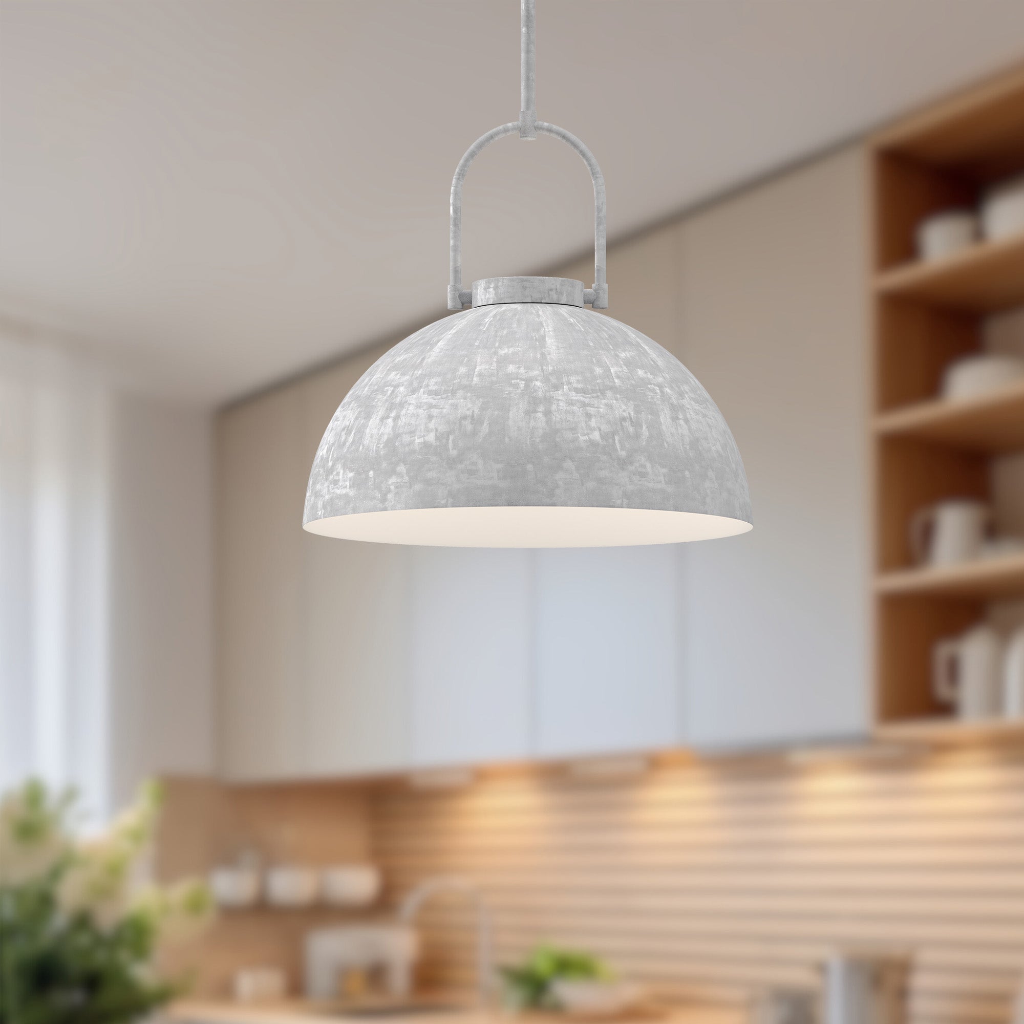 Harper 16-in Steel Shade 1 Light Pendant