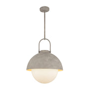 ALORA MOOD Lighting Harper 16-in Pendant, 1 Light, Steel Shade/Opal Matte Glass