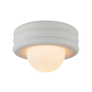 Harvey 12-in Antique White Socket Semi-Flush Mount