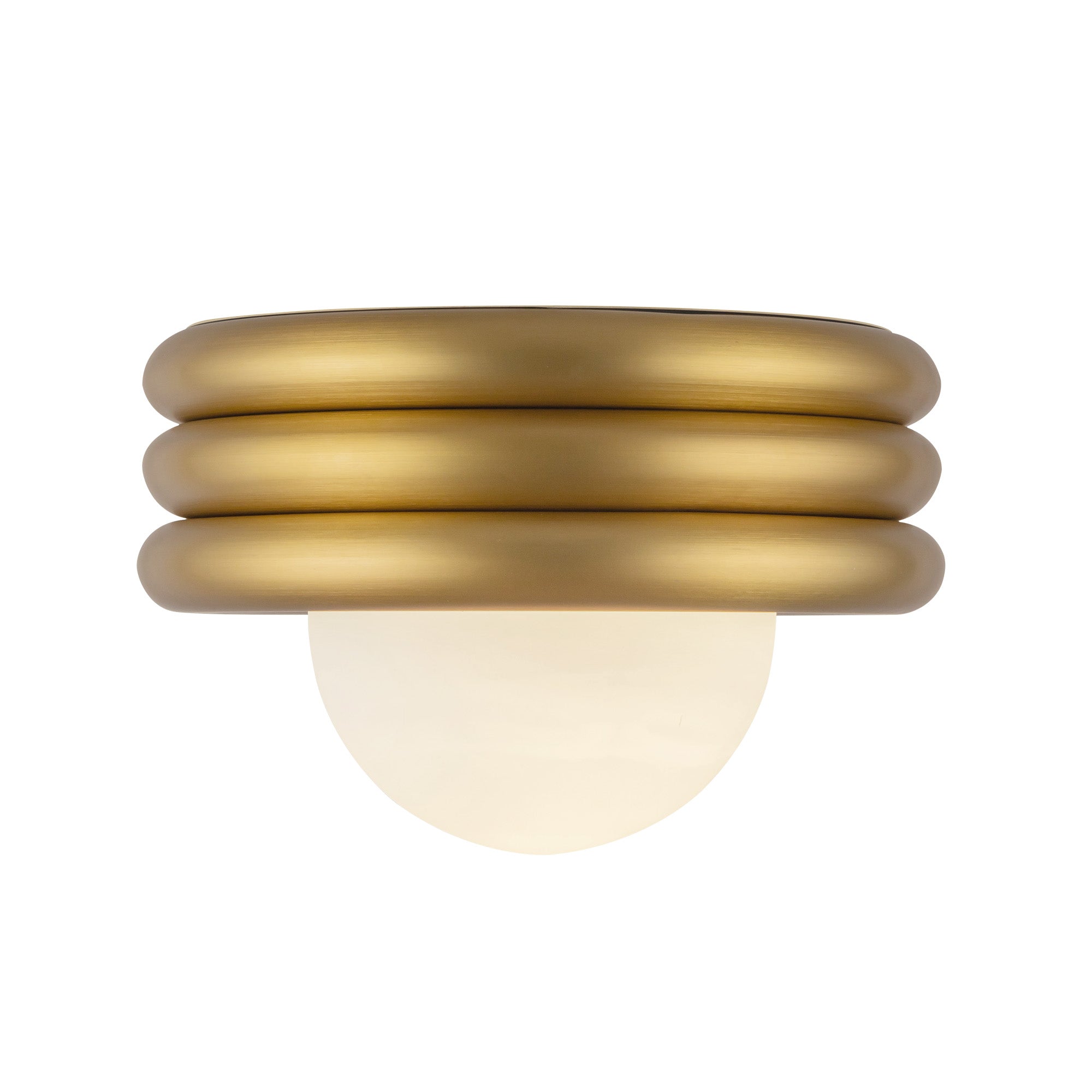 Harvey 12-in Brushed Gold Socket Semi-Flush Mount