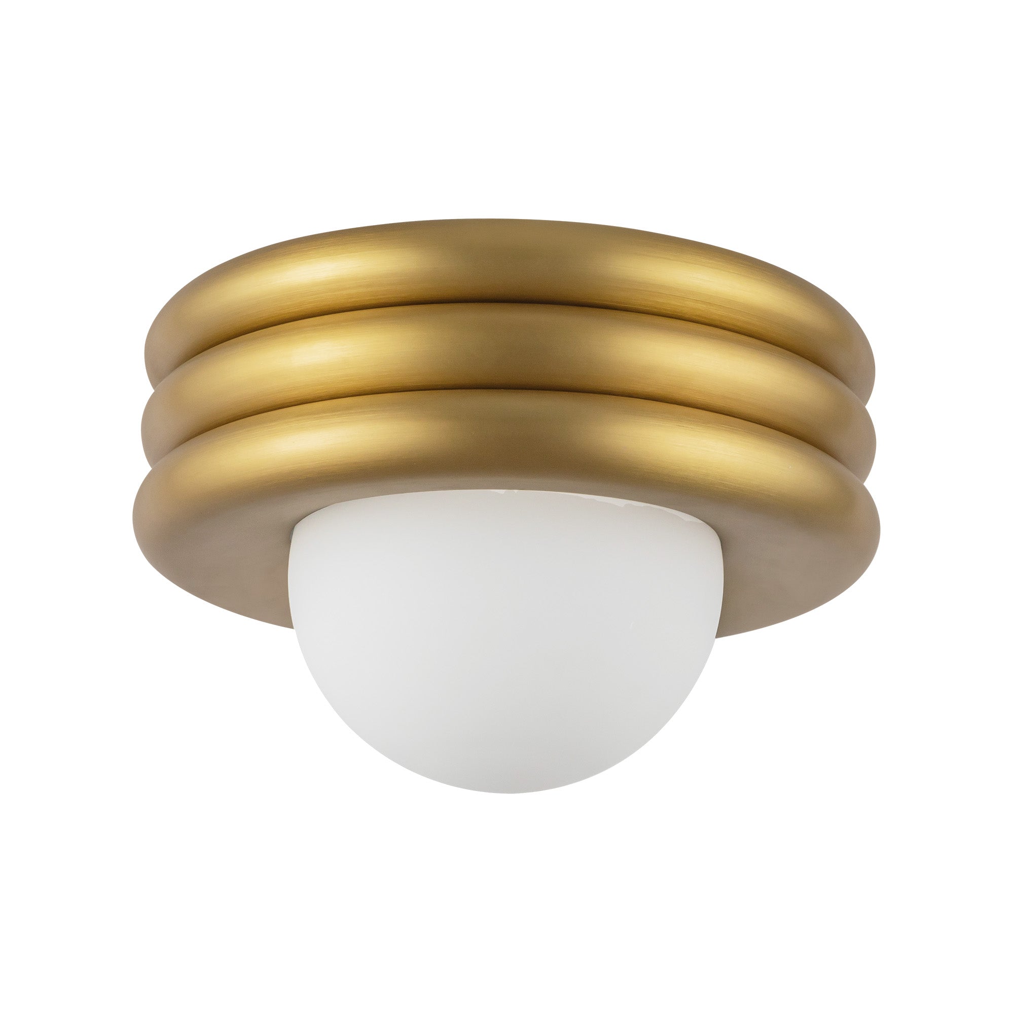 Harvey 12-in Brushed Gold Socket Semi-Flush Mount