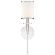 Crystorama Hatfield HAT-471-PN – 5 Inch – 1 Light – Sconce – Polished Nickel – Damp Rated