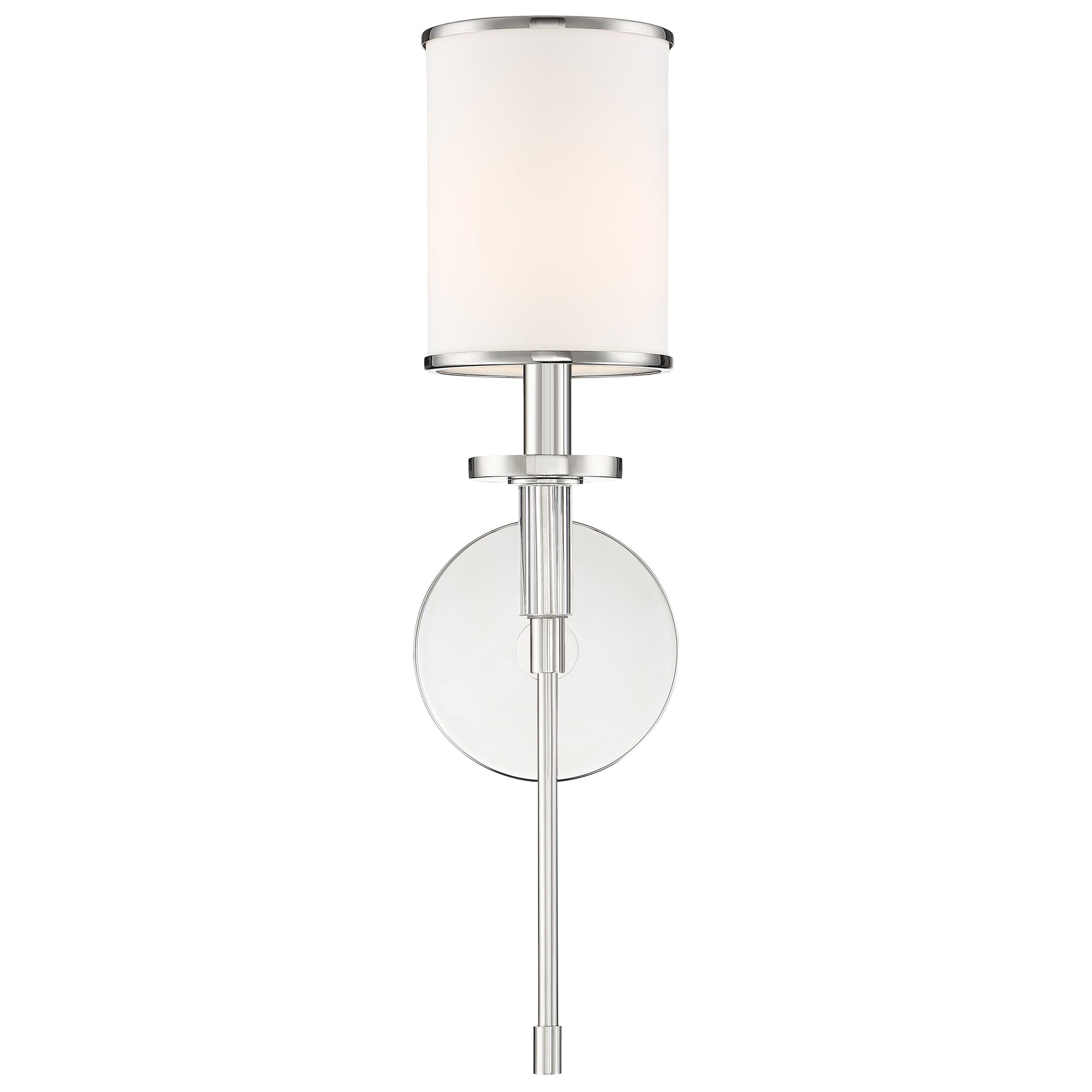Crystorama Hatfield HAT-471-PN – 5 Inch – 1 Light – Sconce – Polished Nickel – Damp Rated