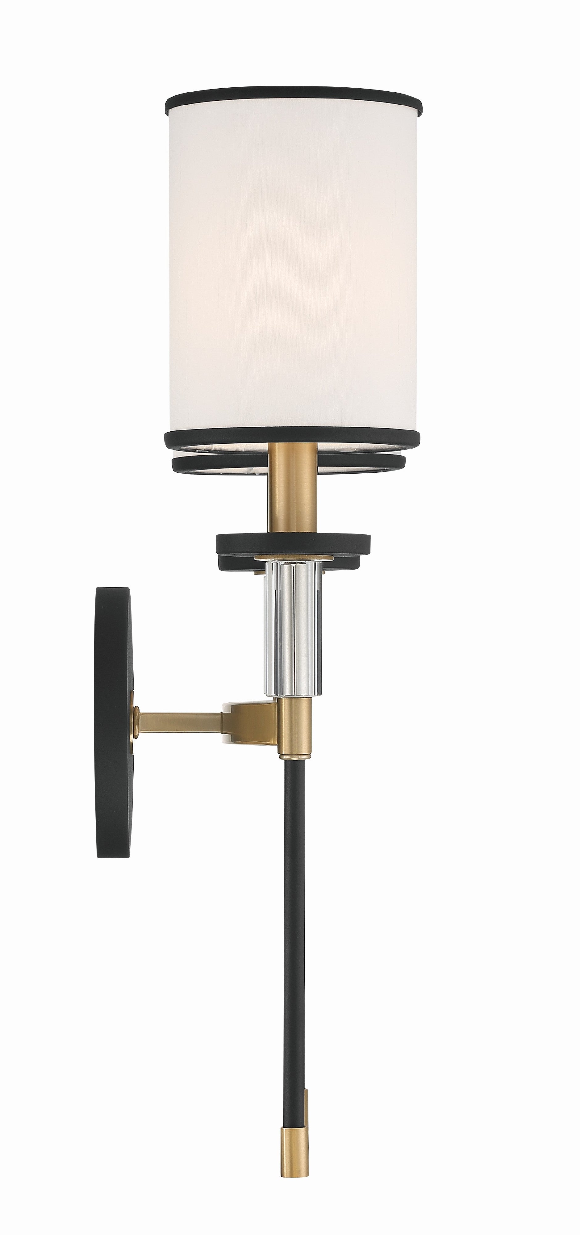 Crystorama Hatfield HAT-472-BF-VG – 12 Inch – 2 Light – Sconce – Black Forged + Vibrant Gold – Damp Rated