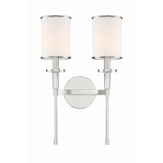 Crystorama Hatfield HAT-472-PN – 12 Inch – 2 Light – Sconce – Polished Nickel – Damp Rated
