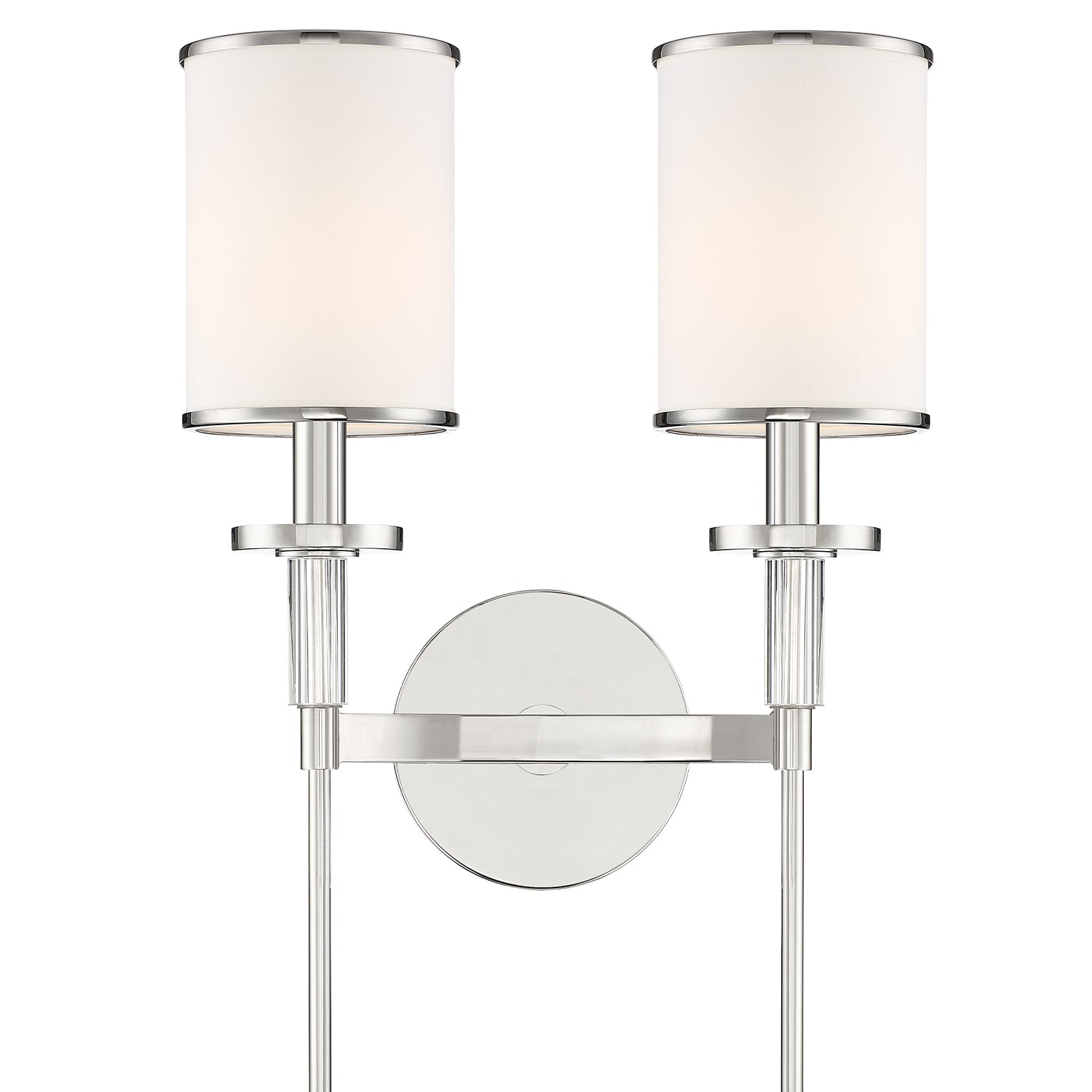 Crystorama Hatfield HAT-472-PN – 12 Inch – 2 Light – Sconce – Polished Nickel – Damp Rated