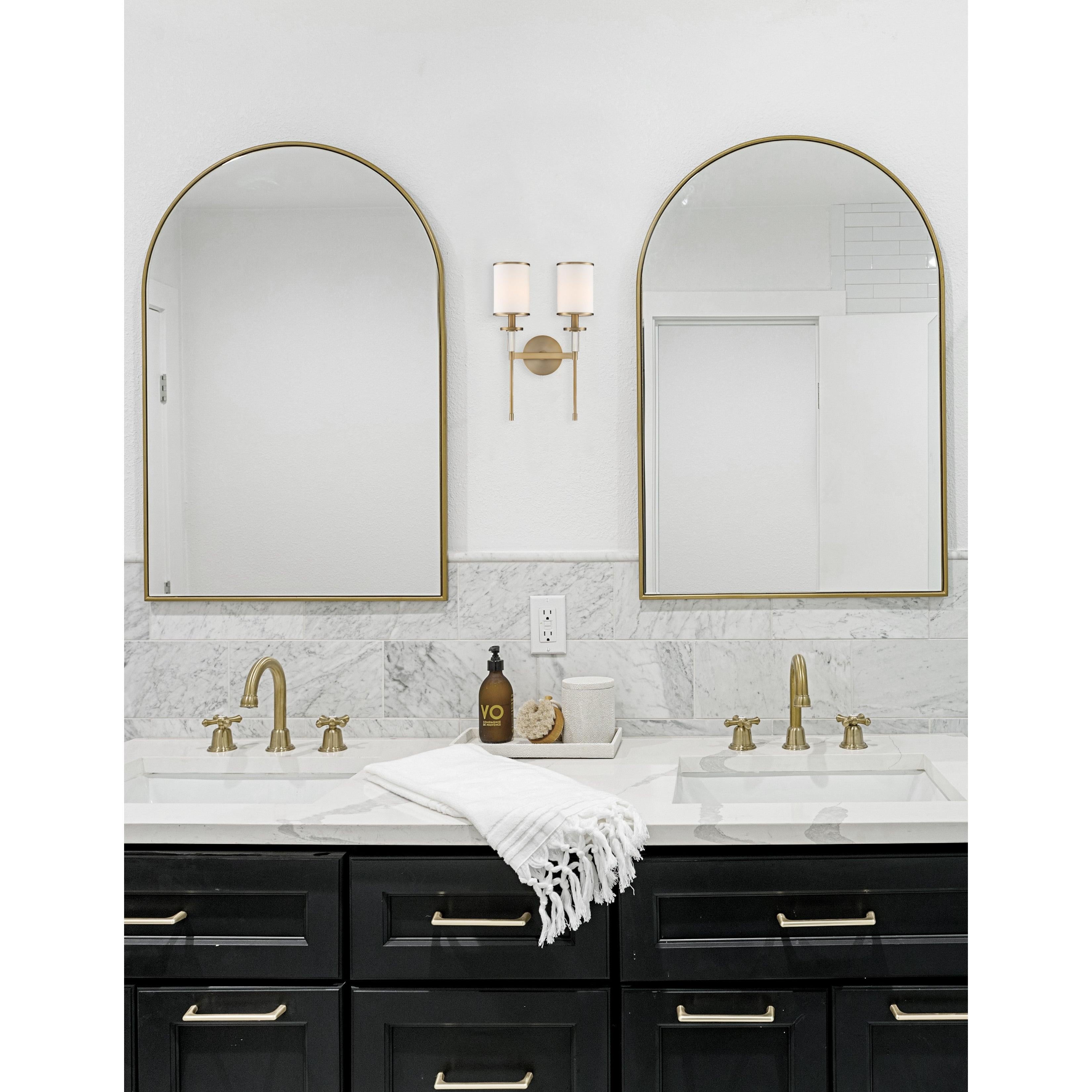 Crystorama Hatfield HAT-472-VG – 12 Inch – 2 Light – Sconce – Vibrant Gold – Damp Rated