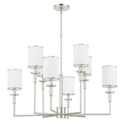 Crystorama Hatfield HAT-478-PN – 33.25 Inch – 8 Light – Chandelier – Polished Nickel – Dry Rated