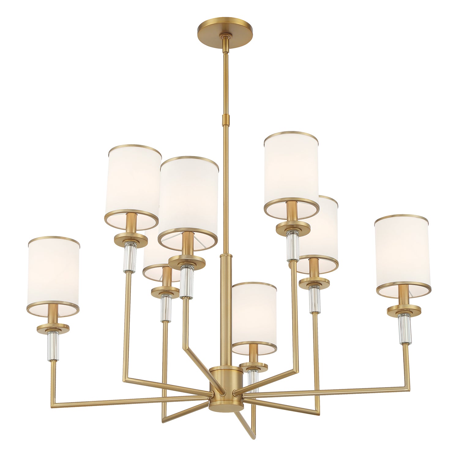 Crystorama Hatfield HAT-478-VG – 33.25 Inch – 8 Light – Chandelier – Vibrant Gold – Dry Rated