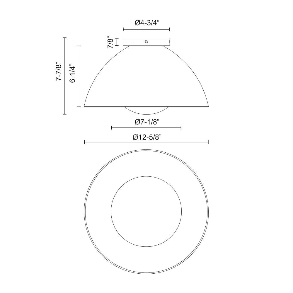 Alora Lighting HAVEN FM402513GDOP Flush Mount - Gold