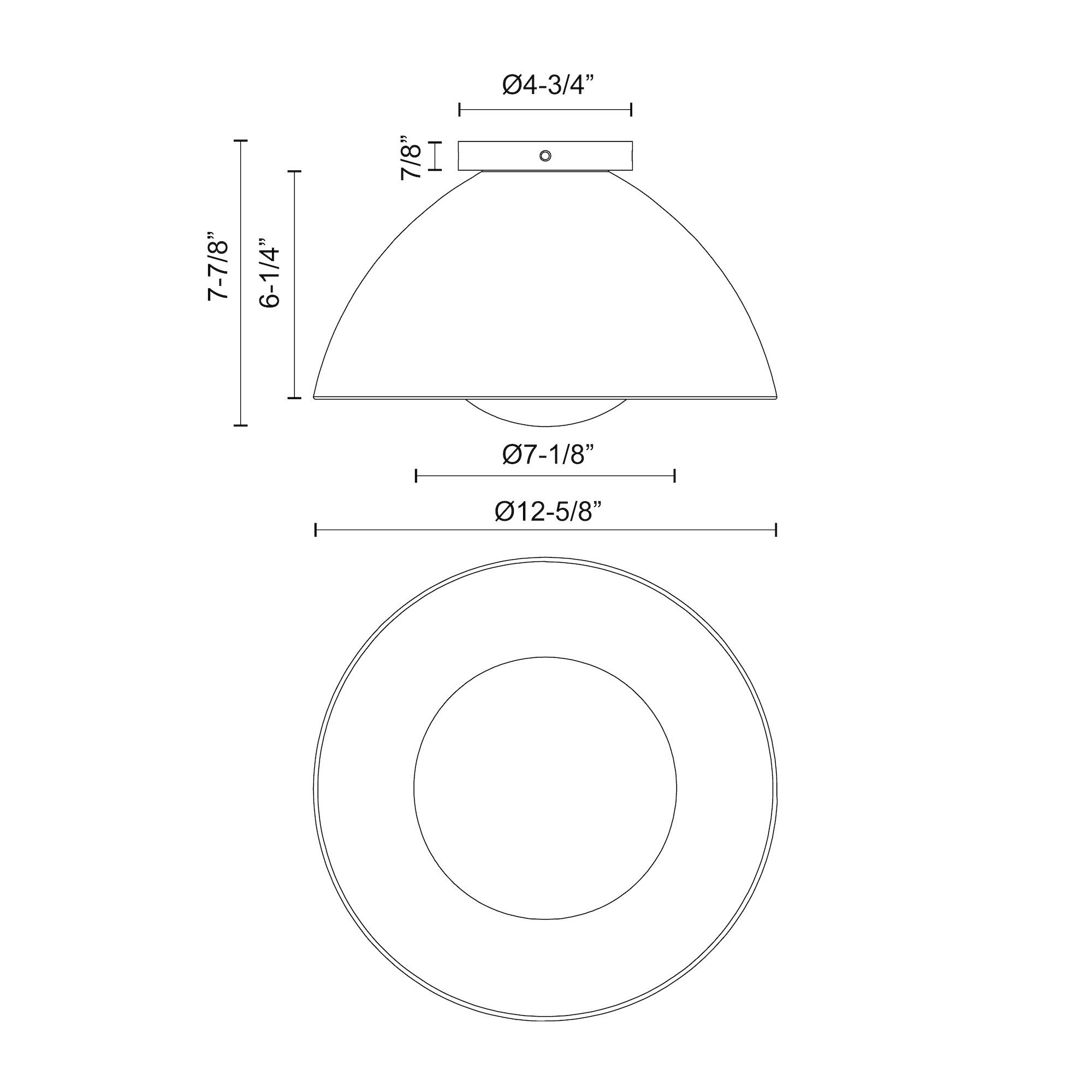 Haven 12-in Matte Black/Opal Matte Glass 1 Light Flush Mount
