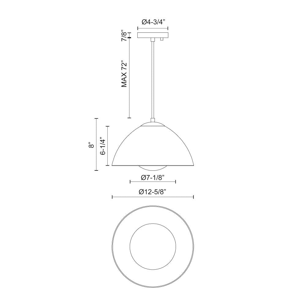 Alora Lighting HAVEN PD402513MBOP Pendant - Matte Black