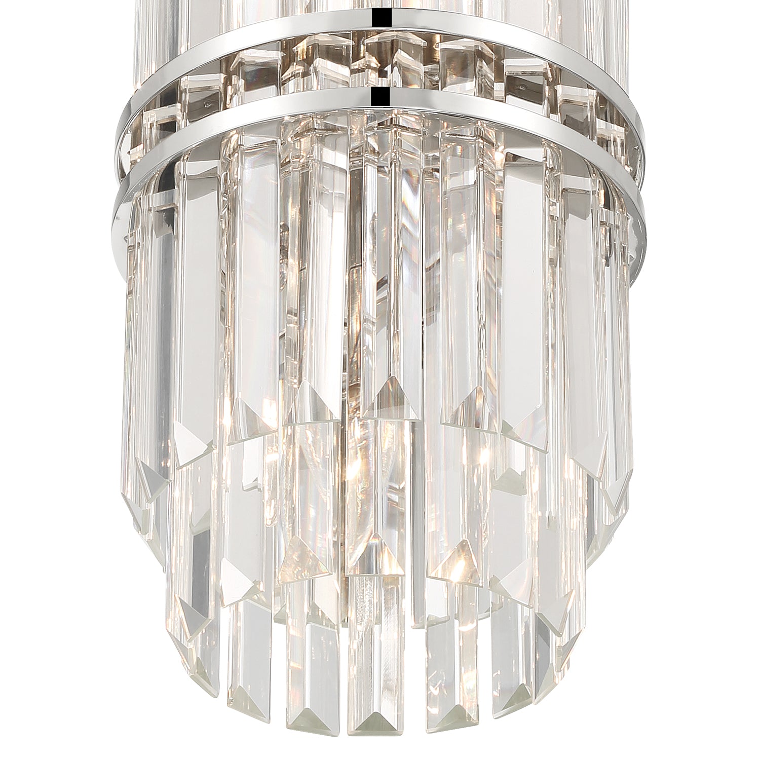 Crystorama Hayes HAY-1401-PN – 8 Inch – 4 Light – Pendant Light – Polished Nickel – Dry Rated