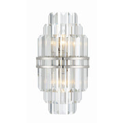Crystorama Hayes HAY-1402-PN – 7.5 Inch – 2 Light – Sconce – Polished Nickel – Dry Rated