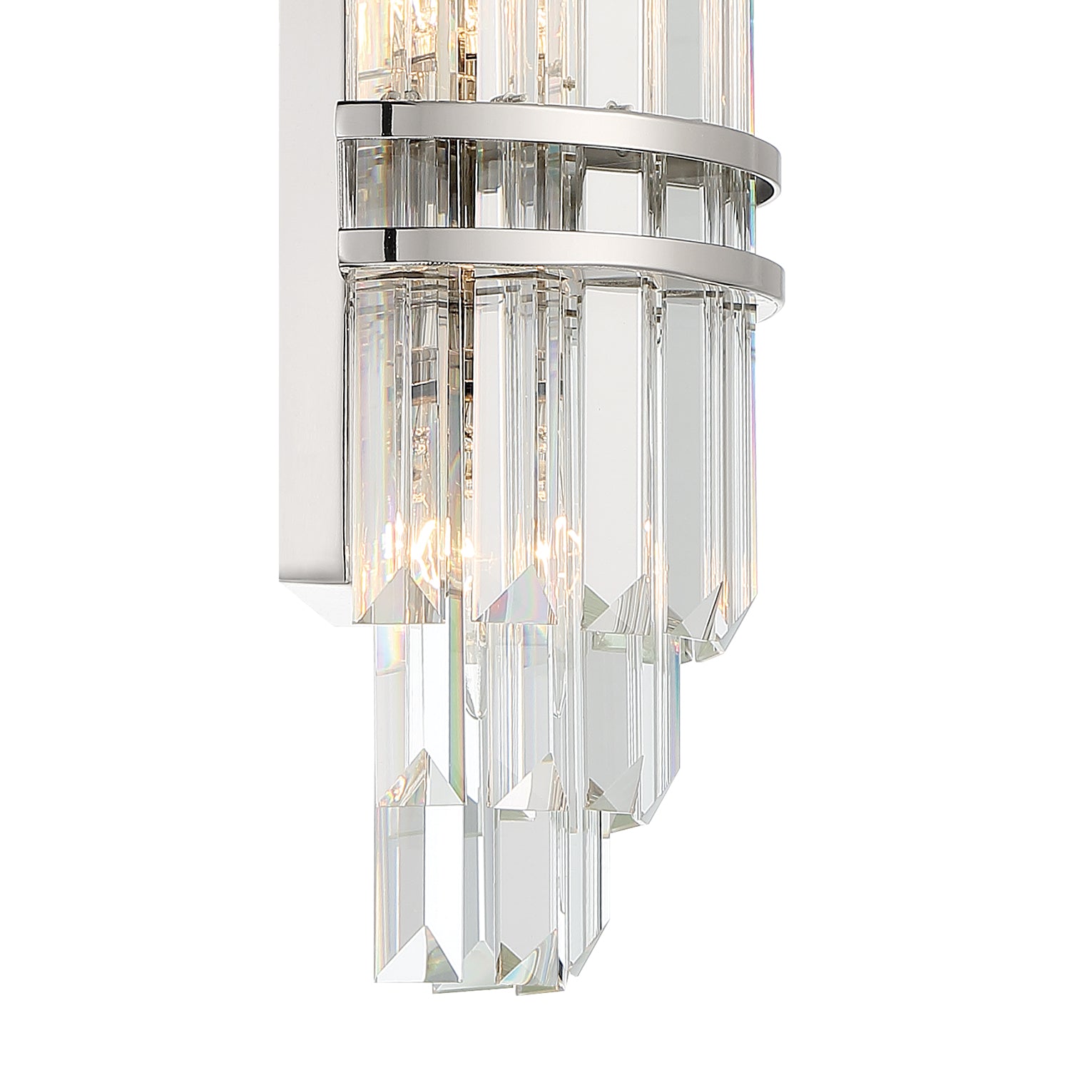 Crystorama Hayes HAY-1402-PN – 7.5 Inch – 2 Light – Sconce – Polished Nickel – Dry Rated